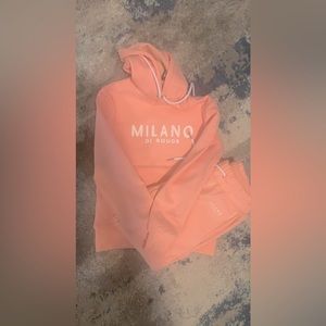 Pink Milano Lux Kids Hooded Signature Sweatsuit